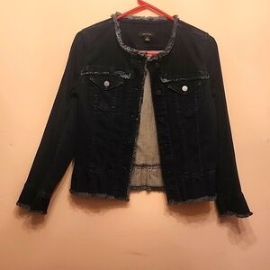 Ann Taylor dark jeans Jacket size xs